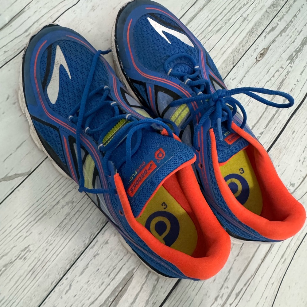 Brooks Blue and Orange Sneakers